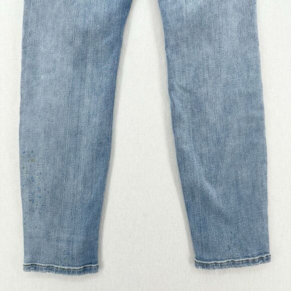 Judy Blue Jeans Womens 3 26 Boyfriend Blue Denim Rainbow Paint Splatter Distress - Picture 6 of 13